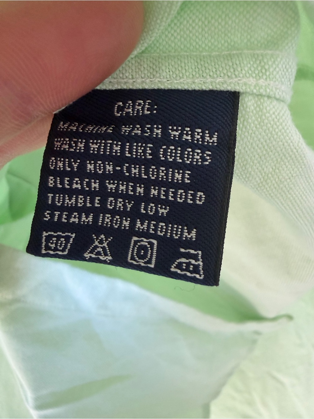 Ralph Lauren Sleeveless Button-Down Shirt in Pale Mint - Picture 6 of 6